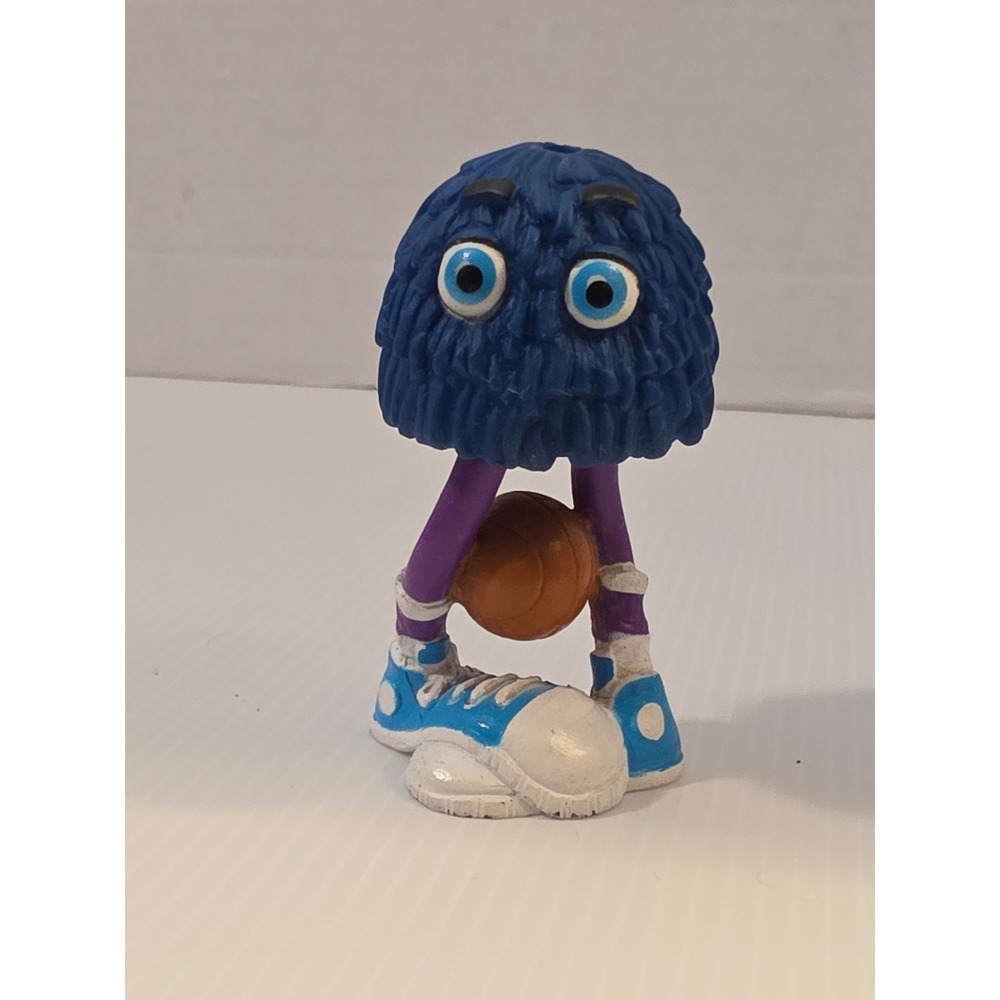 McDonalds Happy Meal Toy OS Blue Fair 1989 Funny Fry Friends Basketball Fry Guy